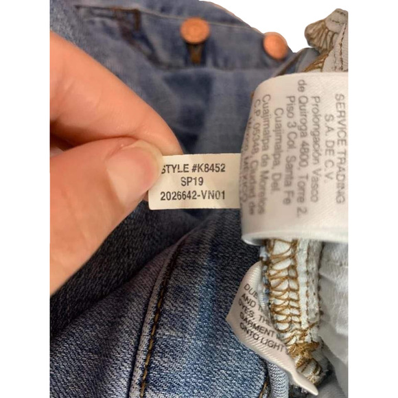 J.CREW Billie Demi-Boot Crop Jeans Raw Hem Size 34 #K8452 - Picture 5 of 6